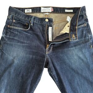 Lucky Brand 32x30 Blue White Oak Cone Denim Made in USA Men's 363 Straight Jeans